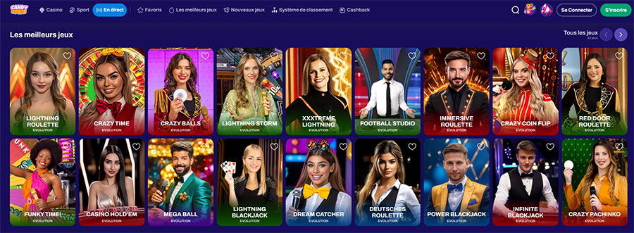 CandySpinz Casino live casino