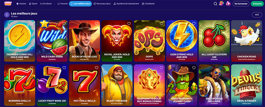 CandySpinz Casino machines a sous